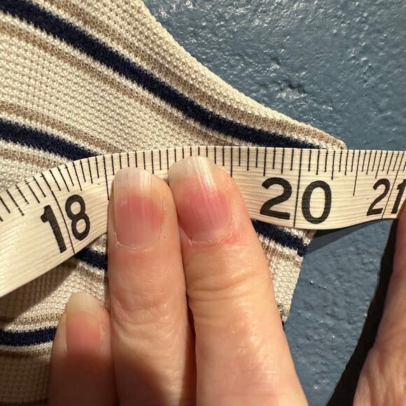 Ann Taylor Size 14 Cap Sleeve Double Knit Dress Striped Work Office Professional - Picture 5 of 7